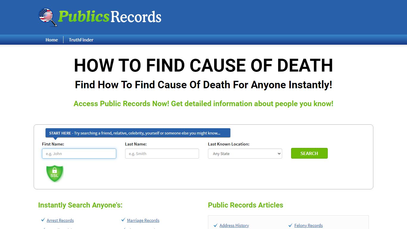 Find How To Find Cause Of Death For Anyone Instantly!